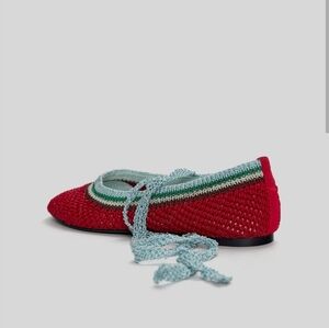 Red Knit (Ballerina) Ballet Flats